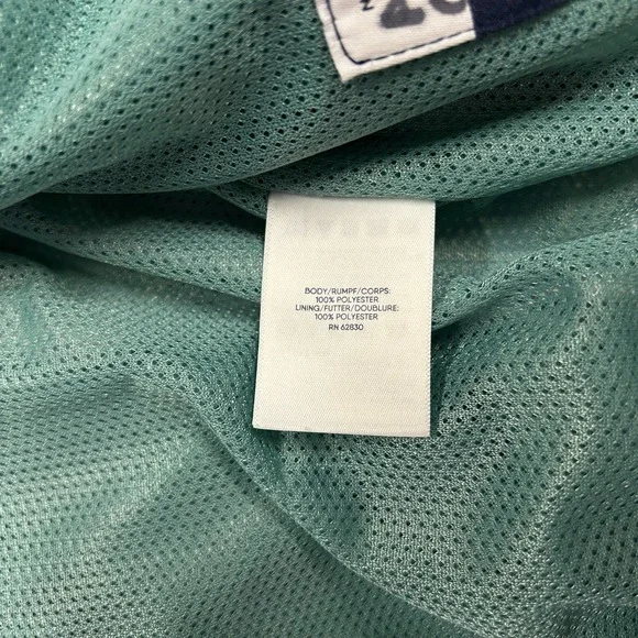 Lands End Kids Coat 2XS 2-3Y Windbreaker Full Zip Blue Green Lightweight Jacket - Picture 10 of 10